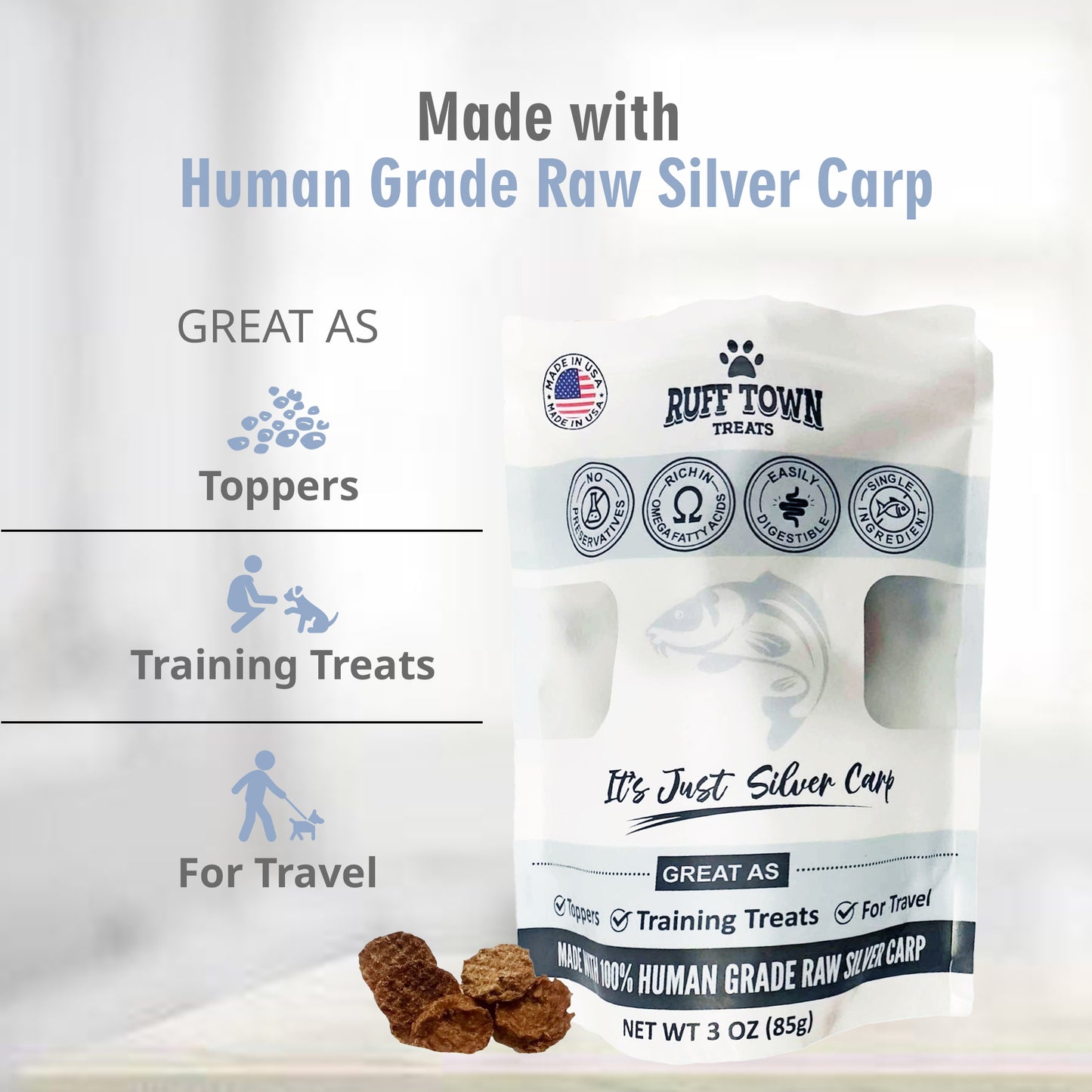 Silver Carp Fish Dog Treats – The Perfect Healthy Snack for Your Pup!